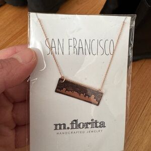 Rose Gold San Francisco Skyline Necklace